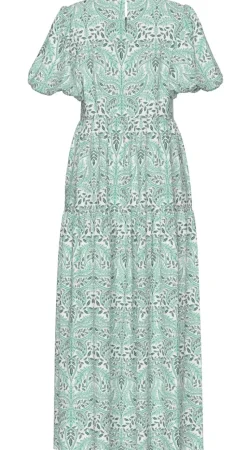 Y.A.S naisten mekko, YASBOTANICO SS ANKLE DRESS Vihreä Kuosi