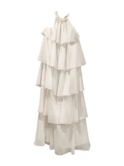 Y.A.S naisten mekko, YASELOISE SL HALTERNECK MAXI Valkoinen