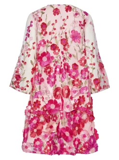 Y.A.S naisten mekko, YASFLOWERING 3/4 DRESS Vaaleanpunainen Kuosi