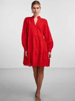 Y.A.S Naisten Mekko YASHOLI LS DRESS S Punainen