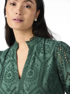 Y.A.S Naisten Mekko YASHOLI LS DRESS S Tummanvihreä