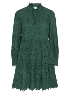 Y.A.S Naisten Mekko YASHOLI LS DRESS S Tummanvihreä