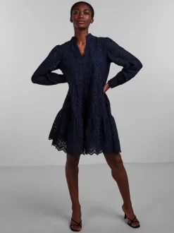 Y.A.S Naisten Mekko YASHOLI LS DRESS S Tummansininen