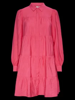 Y.A.S Naisten Mekko, YASPALA LS SHIRT DRESS Pinkki