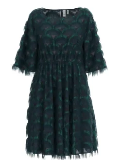 Y.A.S naisten mekko YASPAZILLA 3/4 A LINE DRESS, Navy Blazer