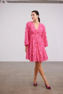 Y.A.S naisten mekko, YASPAZYLLA 7/8 DRESS Pinkki