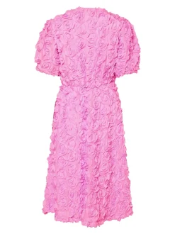 Y.A.S naisten mekko, YASROSIVA 2/4 MIDI DRESS S Vaaleanpunainen