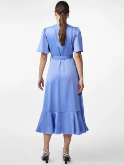 Y.A.S Naisten Mekko, YASTHEA 2/4 MIDI WRAP DRESS Skyway