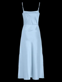 Y.A.S Naisten Mekko, YASTHEA STRAP LONG DRESS Vaaleansininen