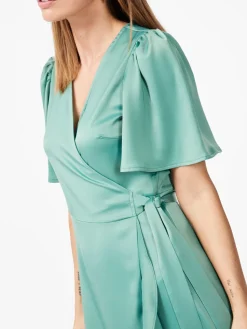 Y.A.S Naisten Mekko, YASTHEA 2/4 MIDI WRAP DRESS Vedenvihreä