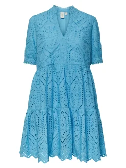Y.A.S Naisten Minimekko YASHOLI SS DRESS Vaaleansininen