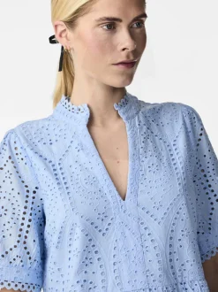 Y.A.S Naisten Minimekko YASHOLI SS DRESS Keskisininen