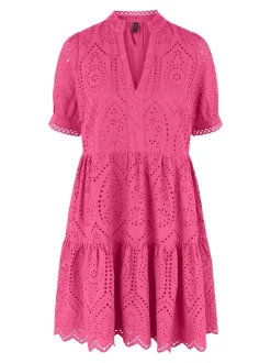 Y.A.S Naisten Minimekko YASHOLI SS DRESS Koralli