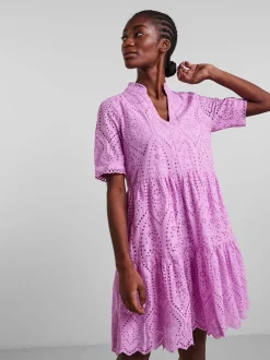 Y.A.S Naisten Minimekko YASHOLI SS DRESS Pinkki