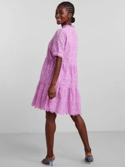 Y.A.S Naisten Minimekko YASHOLI SS DRESS Pinkki