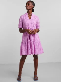 Y.A.S Naisten Minimekko YASHOLI SS DRESS Pinkki