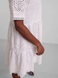 Y.A.S Naisten Minimekko YASHOLI SS DRESS Valkoinen