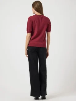 Y.A.S naisten neule, YASLENA SS KNIT PULLOVER S. Tibetan Red