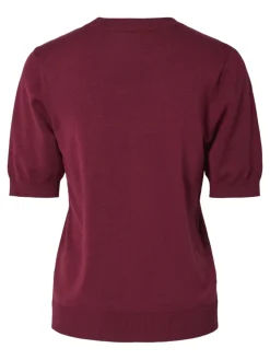 Y.A.S naisten neule, YASLENA SS KNIT PULLOVER S. Tibetan Red