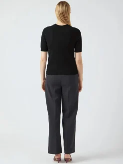 Y.A.S naisten neule, YASLENA SS KNIT PULLOVER S. Black