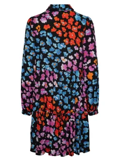 Y.A.S Naisten PaitaMekko, YASALIRA LS SHIRT DRESS NOOS Musta Kuosi