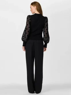 Y.A.S naisten pusero, YASDOTME LS KNIT PULLOVER Black