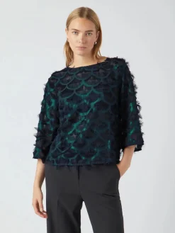 Y.A.S naisten toppi, YASPAZILLA 3/4 TOP Navy Blazer